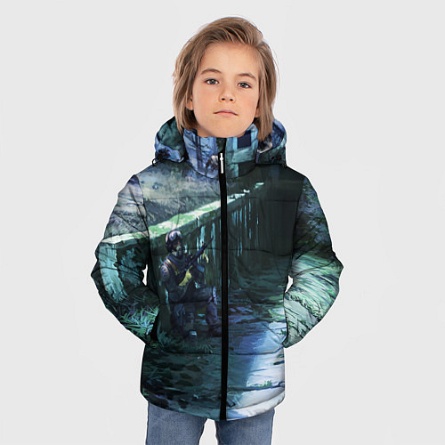 Зимняя куртка для мальчика Сталкер 2021 / 3D-Черный – фото 3