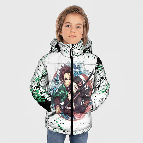 Зимняя куртка для мальчика KIMETSU NO YAIBA / 3D-Черный – фото 3
