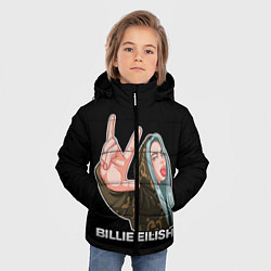 Куртка зимняя для мальчика BILLIE EILISH, цвет: 3D-черный — фото 2