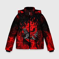 Куртка зимняя для мальчика CYBERPUNK 2077 KEANU REEVES, цвет: 3D-черный