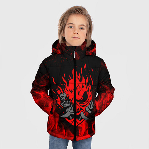 Зимняя куртка для мальчика CYBERPUNK 2077 KEANU REEVES / 3D-Черный – фото 3