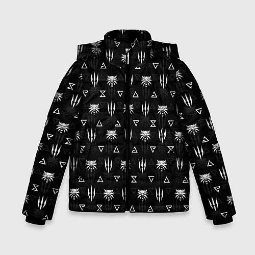 Зимняя куртка для мальчика ВЕДЬМАК / 3D-Светло-серый – фото 1