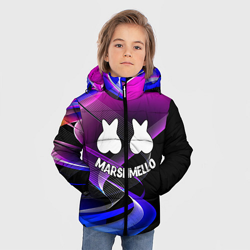 Зимняя куртка для мальчика МАРШМЕЛЛОУ / 3D-Черный – фото 3
