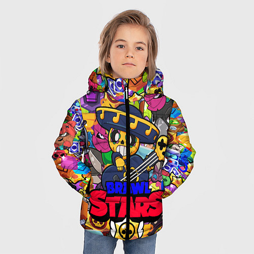 Зимняя куртка для мальчика BRAWL STARS POCO / 3D-Черный – фото 3