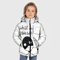 Куртка зимняя для мальчика Что ты сказал?, цвет: 3D-черный — фото 2