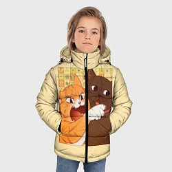 Куртка зимняя для мальчика Woman yelling at Cat meme, цвет: 3D-светло-серый — фото 2