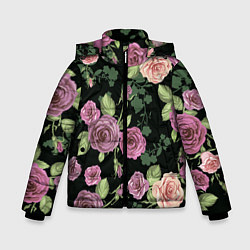 Зимняя куртка для мальчика Кусты роз
