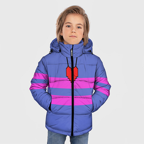 Зимняя куртка для мальчика UNDERTALE FRISK ФРИСК / 3D-Черный – фото 3