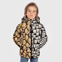 Куртка зимняя для мальчика Девушки орут на котиков, цвет: 3D-черный — фото 2