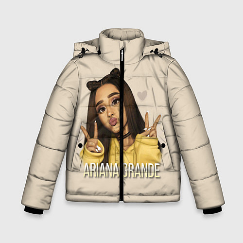 Зимняя куртка для мальчика Ariana Grande Ариана Гранде / 3D-Светло-серый – фото 1