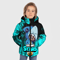 Куртка зимняя для мальчика Brawl Stars LEON SHARK, цвет: 3D-светло-серый — фото 2