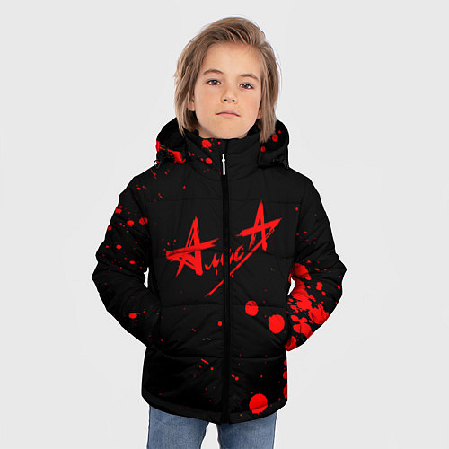 Зимняя куртка для мальчика АлисА / 3D-Черный – фото 3