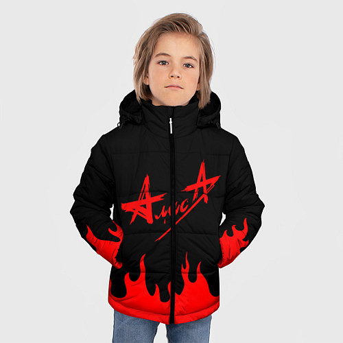 Зимняя куртка для мальчика АлисА / 3D-Черный – фото 3