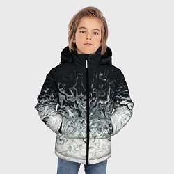 Куртка зимняя для мальчика Вода абстракция, цвет: 3D-черный — фото 2