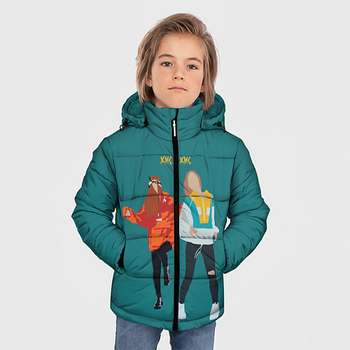 Зимняя куртка для мальчика Кис-кис / 3D-Черный – фото 3