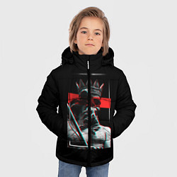 Куртка зимняя для мальчика Король, цвет: 3D-черный — фото 2