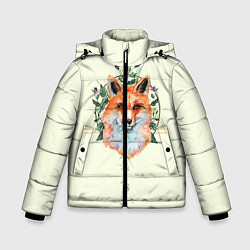 Куртка зимняя для мальчика Лиса, цвет: 3D-черный