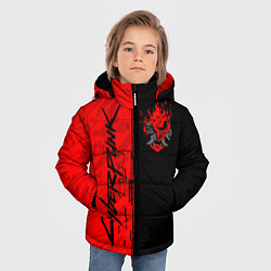 Куртка зимняя для мальчика CYBERPUNK 2077, цвет: 3D-черный — фото 2