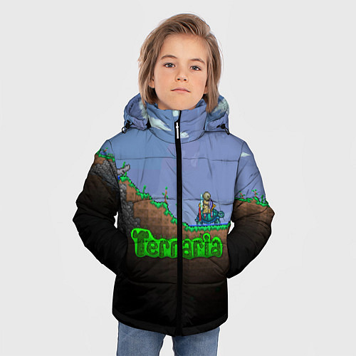 Зимняя куртка для мальчика Terraria game / 3D-Черный – фото 3
