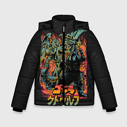 Куртка зимняя для мальчика Ктулху, цвет: 3D-черный