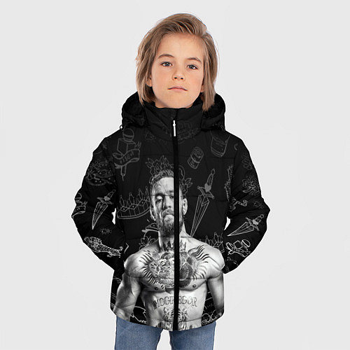 Зимняя куртка для мальчика CONOR McGREGOR / 3D-Светло-серый – фото 3