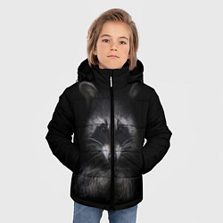 Куртка зимняя для мальчика Енот, цвет: 3D-черный — фото 2