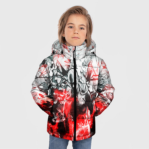 Зимняя куртка для мальчика One-Punch Man Collage / 3D-Черный – фото 3