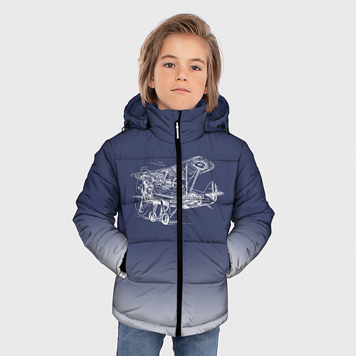 Зимняя куртка для мальчика Биплан / 3D-Черный – фото 3