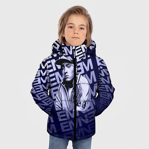 Зимняя куртка для мальчика Eminem / 3D-Черный – фото 3