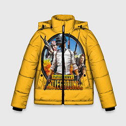 Куртка зимняя для мальчика PUBG, цвет: 3D-светло-серый