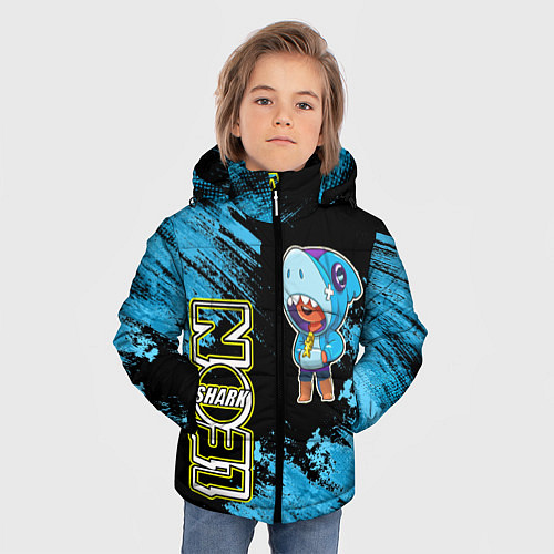 Зимняя куртка для мальчика Brawl Stars shark / 3D-Черный – фото 3