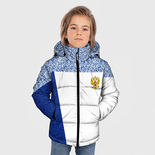 Зимняя куртка для мальчика Форма России / 3D-Черный – фото 3