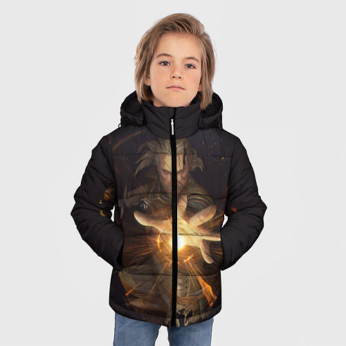 Зимняя куртка для мальчика Ведьмак / 3D-Красный – фото 3