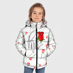Куртка зимняя для мальчика Payton Moormeier: White Style, цвет: 3D-черный — фото 2