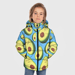 Куртка зимняя для мальчика Авокадо паттерн, цвет: 3D-красный — фото 2