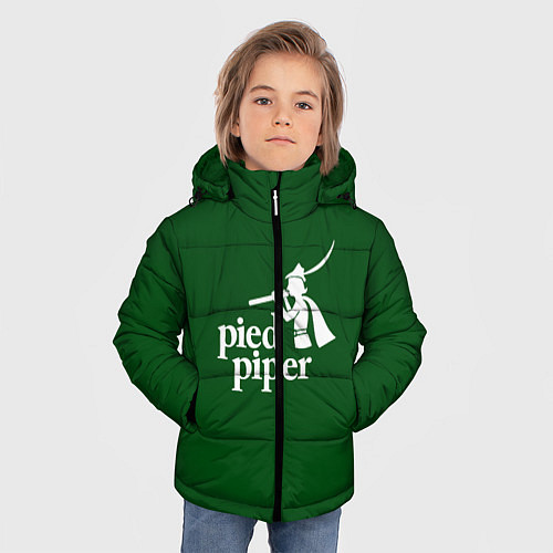 Зимняя куртка для мальчика Пегий дудочник / 3D-Черный – фото 3