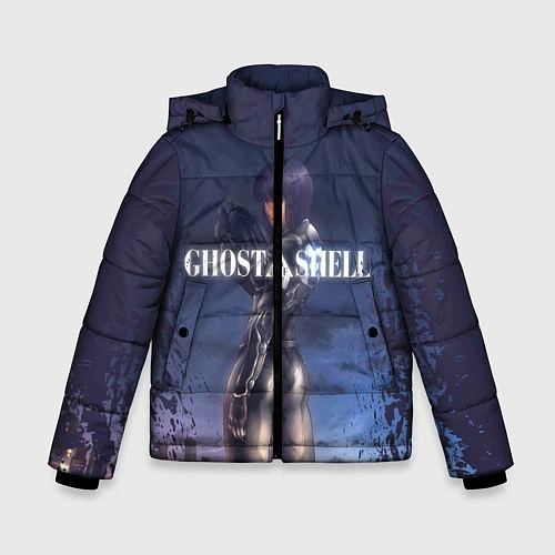 Зимняя куртка для мальчика Призрак в доспехах / 3D-Светло-серый – фото 1