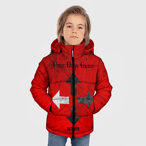Зимняя куртка для мальчика Three Days Grace / 3D-Черный – фото 3