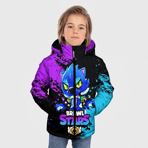 Зимняя куртка для мальчика Brawl Stars Leon / 3D-Черный – фото 3