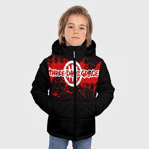 Зимняя куртка для мальчика Three days grace / 3D-Черный – фото 3