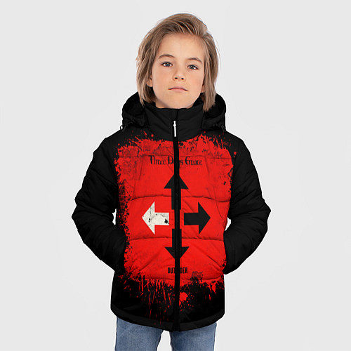 Зимняя куртка для мальчика Three days grace / 3D-Черный – фото 3