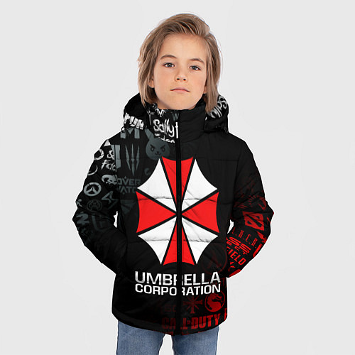 Зимняя куртка для мальчика RESIDENT EVIL UMBRELLA CORP / 3D-Черный – фото 3