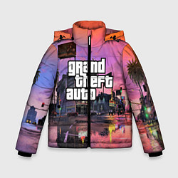 Куртка зимняя для мальчика GTA VI, цвет: 3D-черный