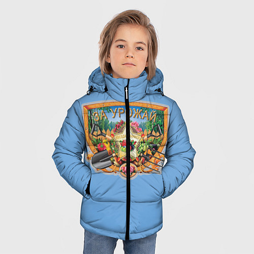 Зимняя куртка для мальчика Звезда Дачника / 3D-Черный – фото 3