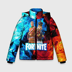 Куртка зимняя для мальчика Фортнайт, цвет: 3D-светло-серый