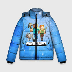 Куртка зимняя для мальчика Minecraft Майнкрафт, цвет: 3D-светло-серый