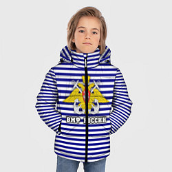 Куртка зимняя для мальчика Тельняшка ВМФ, цвет: 3D-черный — фото 2