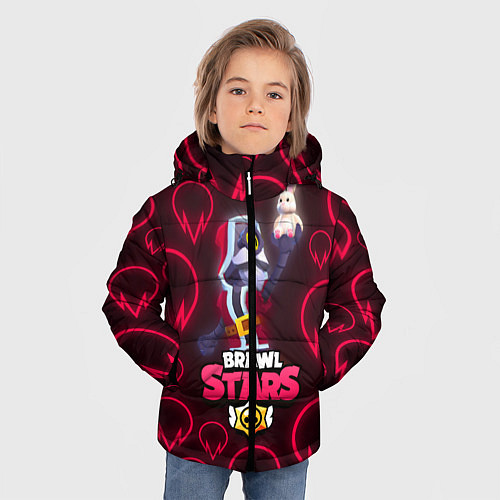 Зимняя куртка для мальчика Brawl Stars Red Wizard Barley / 3D-Черный – фото 3