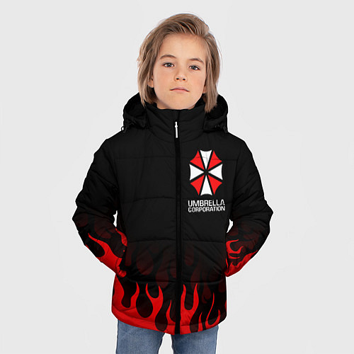 Зимняя куртка для мальчика UMBRELLA CORPORATION / 3D-Красный – фото 3