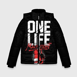 Куртка зимняя для мальчика One Life Many Fight, цвет: 3D-красный